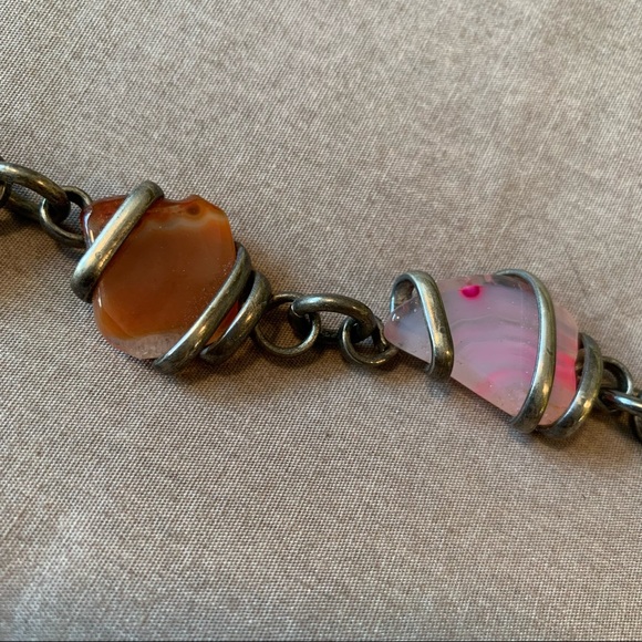 Handmade Vintage Wire Wrapped Crystal Bracelet - Picture 6 of 10